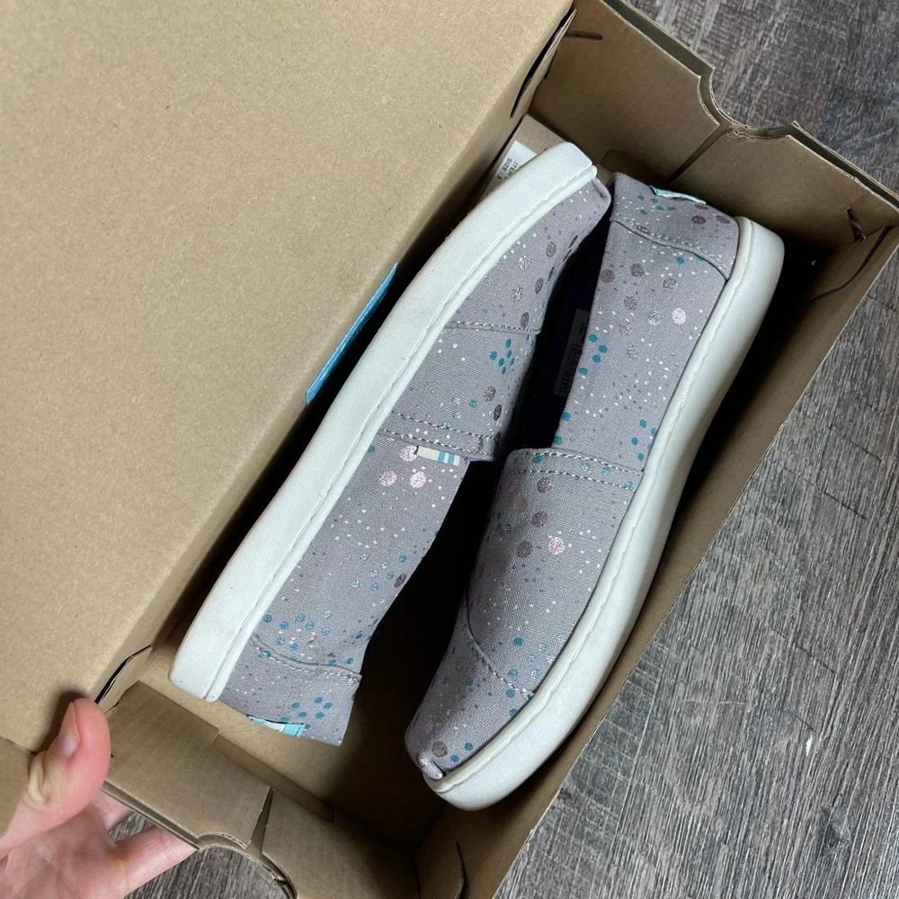 Toms Alpargata Drizzle Grey Superbloom Dot print shoes